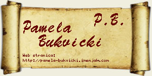 Pamela Bukvički vizit kartica